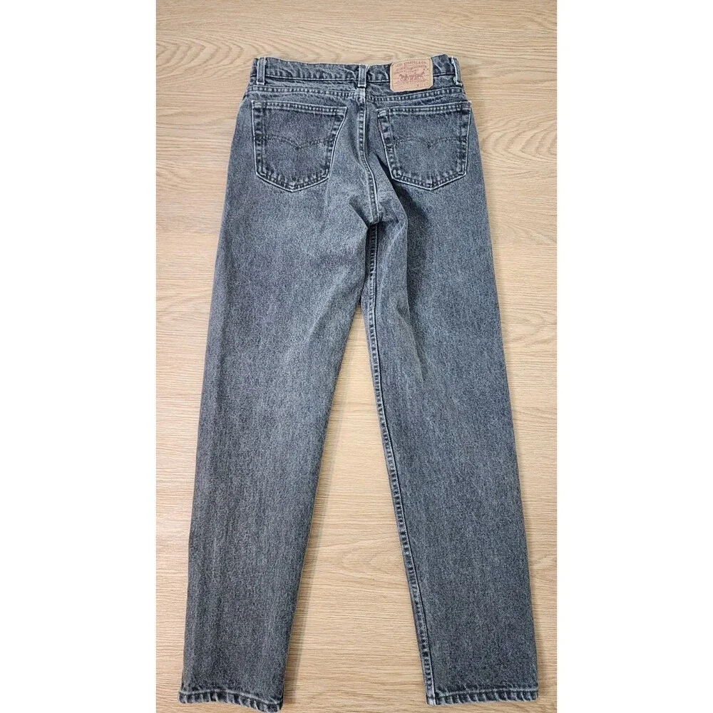 Levis 550 Jeans Mens 34x34 USA Made In USA Denim Black Faded Rare Vintage 90s